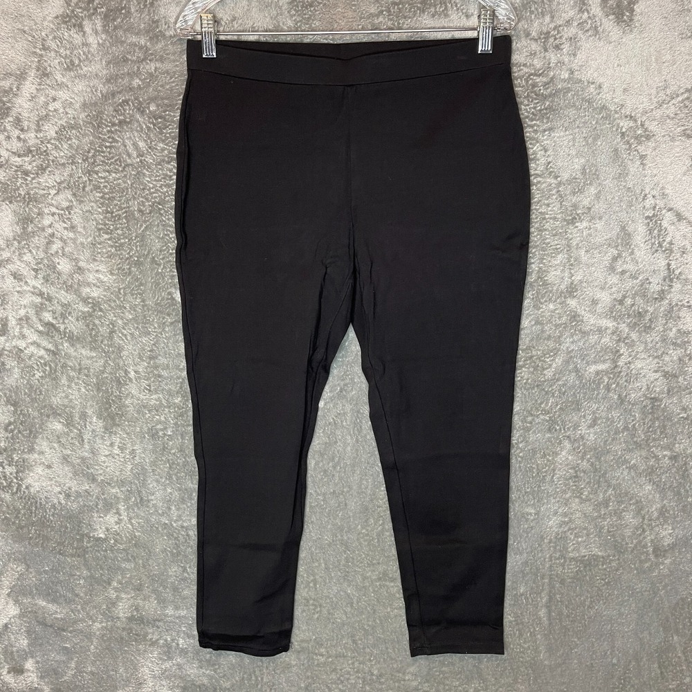 Chicos 1 Women Classic Stretch Elastic Comfort Waist Pull On Crop Leggings M/8